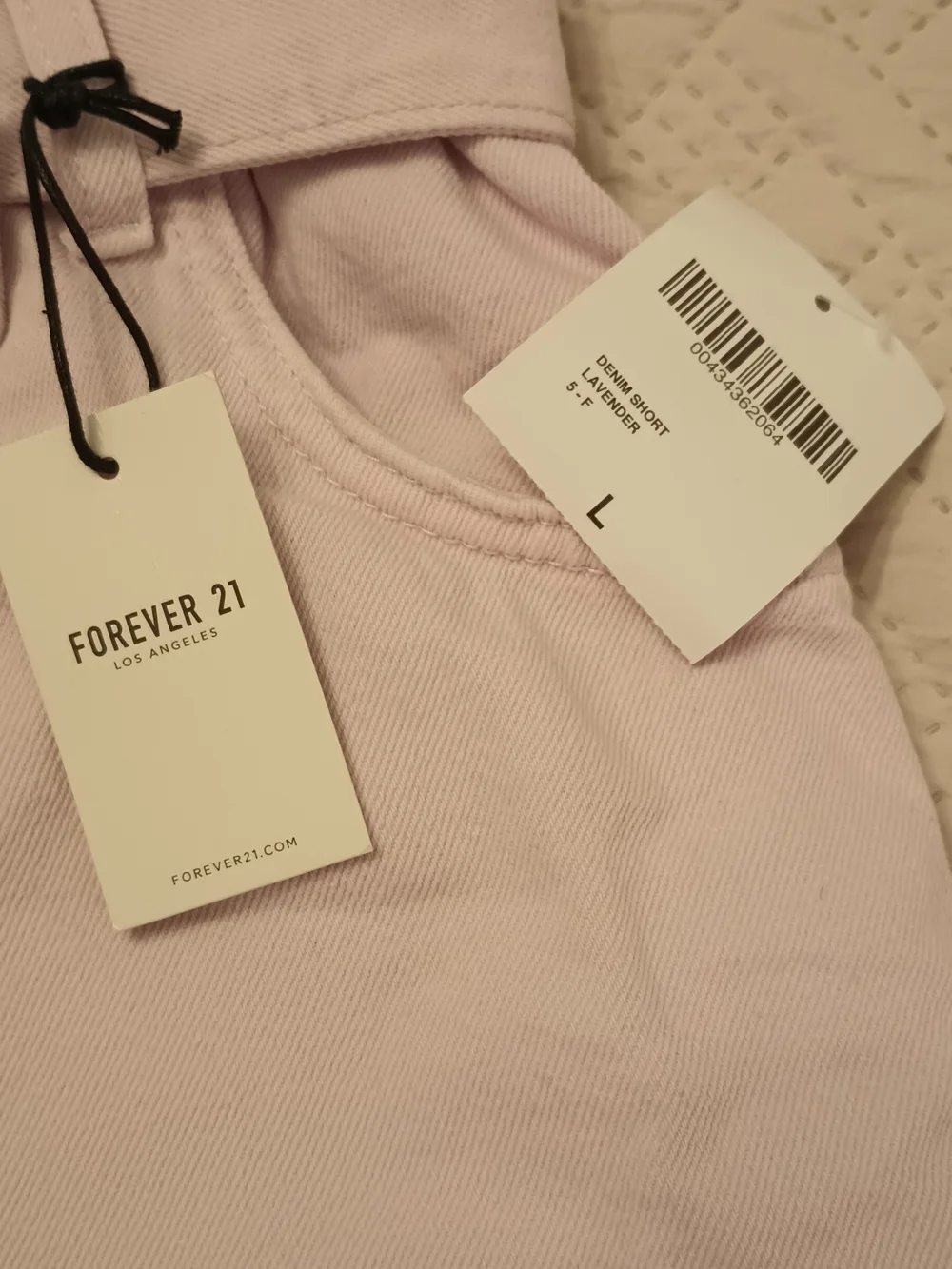 Forever 21 Pink High-Waist Denim Casual Shorts L